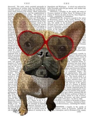 French Bulldog and Heart Glasses