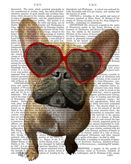 French Bulldog and Heart Glasses