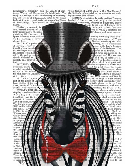 Zebra with Top Hat and Bow Tie 2, Forwards
