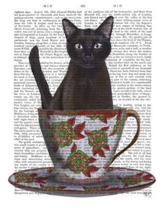 Black Cat in Teacup