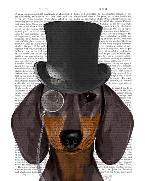 Dachshund, Formal Hound and Hat