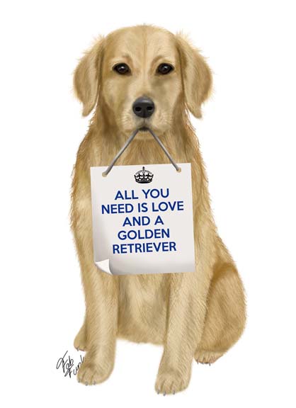 Love and Golden Retriever