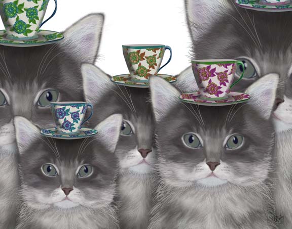 Cat Family Tea Party