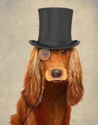Cocker Spaniel, Formal Hound and Hat