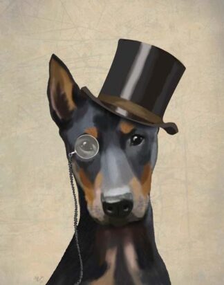 Doberman, Formal Hound and Hat