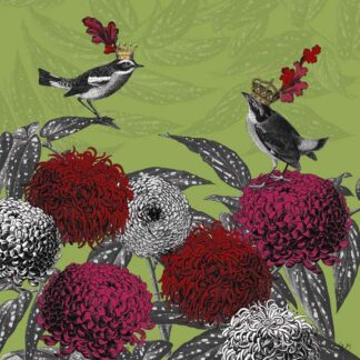 Blooming Birds, Chrysanthemum 1, Fine Art Print