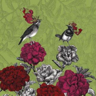 Blooming Birds, Rhododendron, Fine Art Print