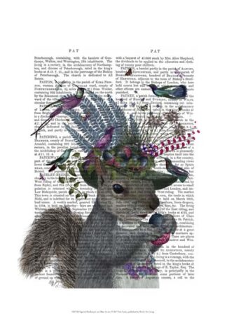 Squirrel Birdkeeper and Blue Acorns