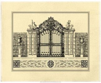 Crackled B&W Grand Garden Gate II