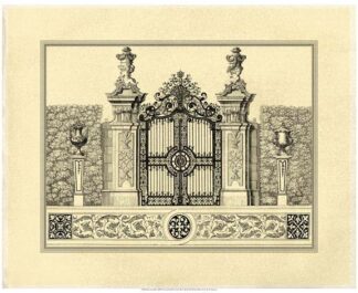 Crackled B&W Grand Garden Gate III