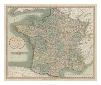 Vintage Map of France