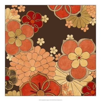 Cascading Blooms in Tangerine I