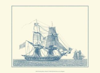 Sailing Ships in Blue II