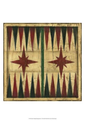 Small Antique Backgammon ***