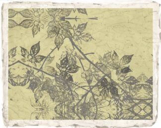 Embellished Grey Leaves I