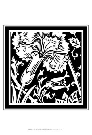 Printed Graphic Floral Motif I