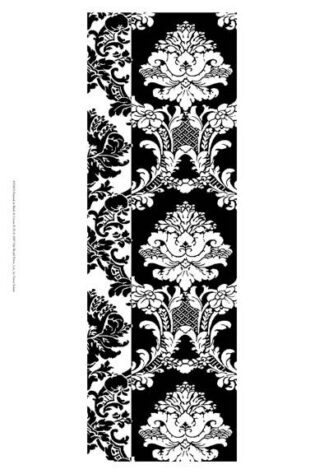 Damask in Black and Cream II