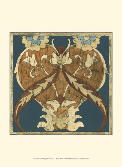 Mini Vintage Woodblock I