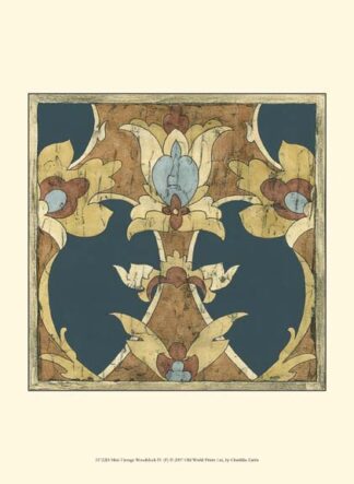 Mini Vintage Woodblock IV