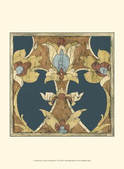 Mini Vintage Woodblock IV