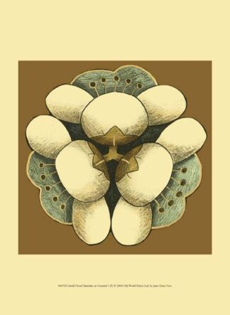 Sm Floral Mandala on Caramel I (P)