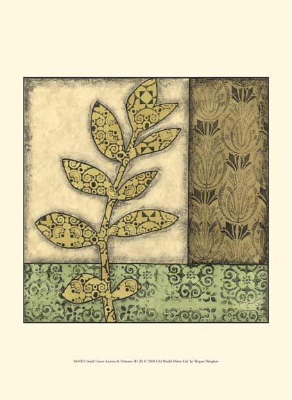 Sm Green Leaves & Patterns III (P)