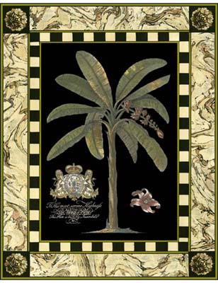 Bordered Palms on Black II