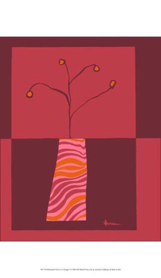 Minimalist Flowers in Orange I