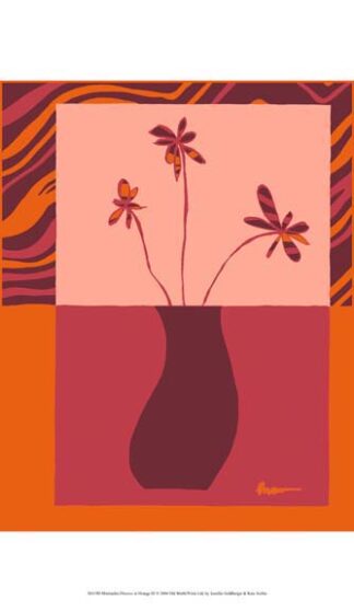 Minimalist Flowers in Orange III