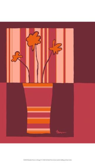 Minimalist Flowers in Orange IV