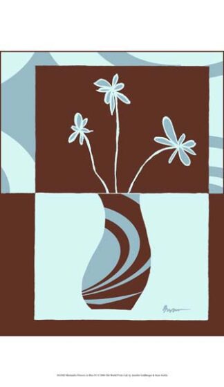 Minimalist Flowers in Blue IV