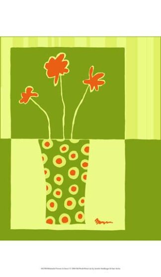 Minimalist Flowers in Green I