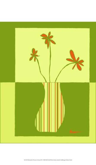 Minimalist Flowers in Green III