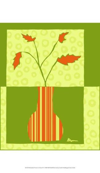 Minimalist Flowers in Green IV