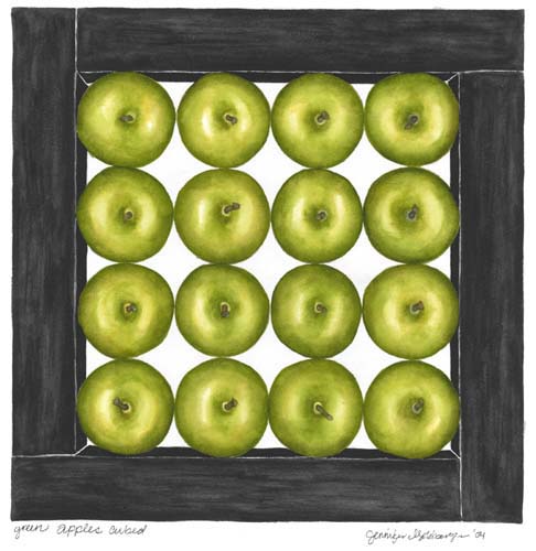 Green Apples Cubed