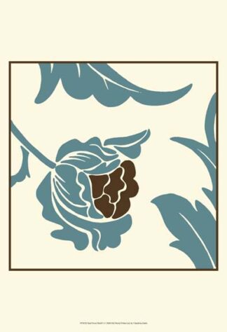 Teal Floral Motif I
