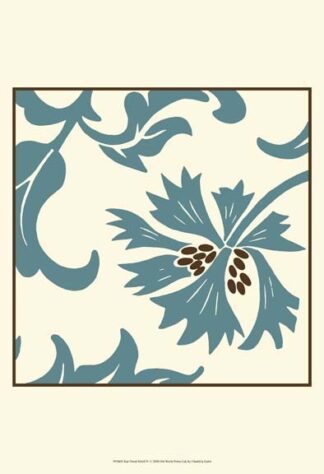 Teal Floral Motif IV