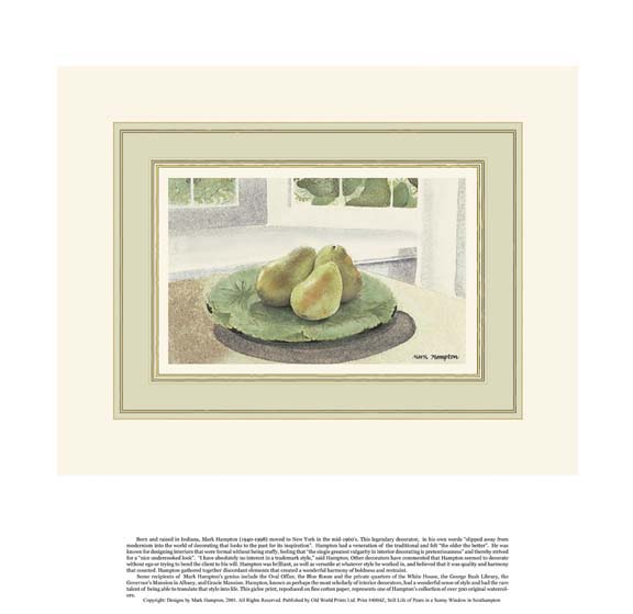 Still Life with Pears in a Sunny Window
