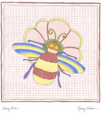 Silhouette on Pink Gingham I