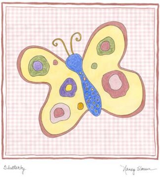 Silhouette on Pink Gingham II