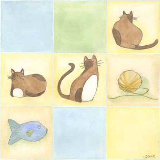 Tic-tac Cats in Blue