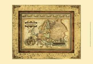 Crackled Map of Europe