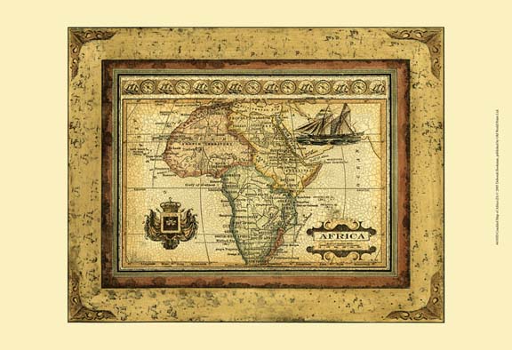 Crackled Map of Africa