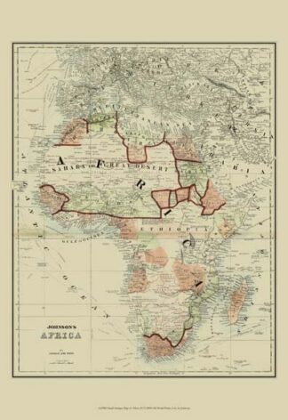 Small Antique Map of Africa (P)