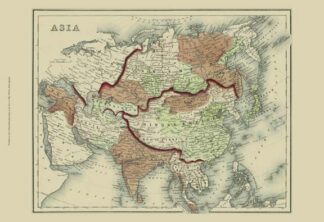Small Antique Map of Asia (P)