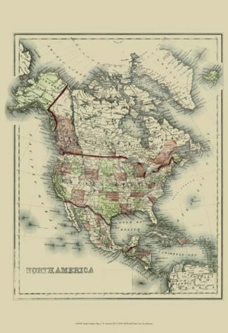 Small Antique Map of N. America (P)