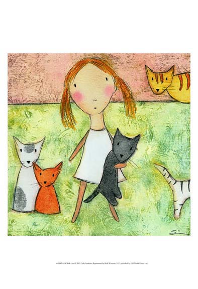 Girl with Cats