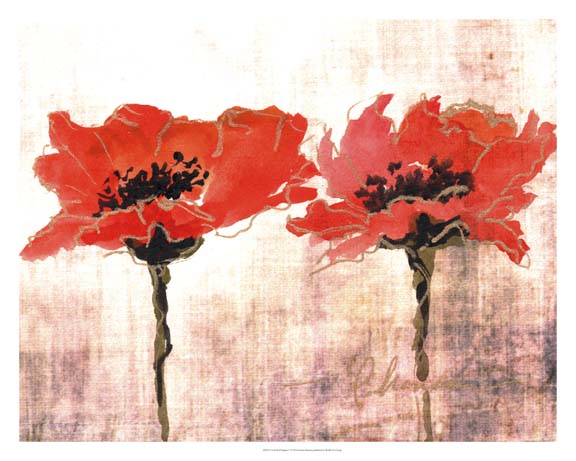 Vivid Red Poppies V