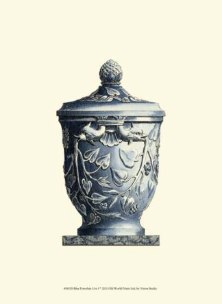 Blue Porcelain Urn I