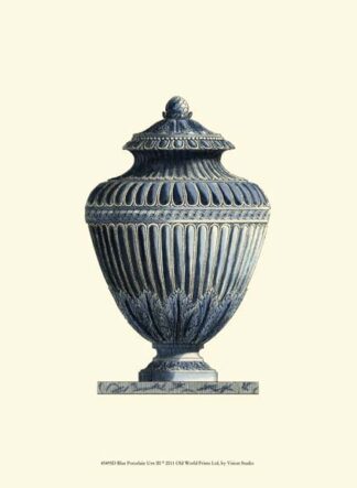 Blue Porcelain Urn III